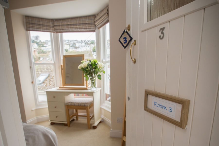 view through door into hotel style bed no breakfast room only